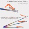 Boundless Voyage 6pcs/lot Titanium Alloy Tent Pegs Outdoor Camping Awning Tent Stakes Lightweight Hiking Climbing Tent Nail (24CM-Ti4016P) view 3
