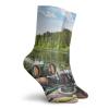 GULTMEE Funky Colorful Cushion Sport Socks,Fishing Tackle On A Pontoon Lake In The Woods Trees And Greenery Freshwater Hobby,Athletic Cushioned Running Performance Crew Socks For Men/Women, -12 inch view 2