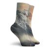 GULTMEE Funky Colorful Cushion Sport Socks,Snowy Mountains At Sunset Hazy Weather Magical Yoho Alberta Image Print,Athletic Cushioned Running Performance Crew Socks For Men/Women, -12 inch view 2