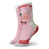 GULTMEE Funny Compression Socks Women and Men,Pig Mascot With Thumbs Up Animal Illustration With A Circular Frame,Best for Circulation,Running,Athletic,Nurse,Travel, -12 inch view 1