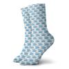GULTMEE Fashion Compression Socks,Sweet Summer Themed Monochromatic Repeating Curling Ocean Waves Motif,Performance Polyester Cushioned Athletic Crew Socks for Running,Athletic, -12 inch view 1