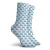 GULTMEE Fashion Compression Socks,Sweet Summer Themed Monochromatic Repeating Curling Ocean Waves Motif,Performance Polyester Cushioned Athletic Crew Socks for Running,Athletic, -12 inch view 2