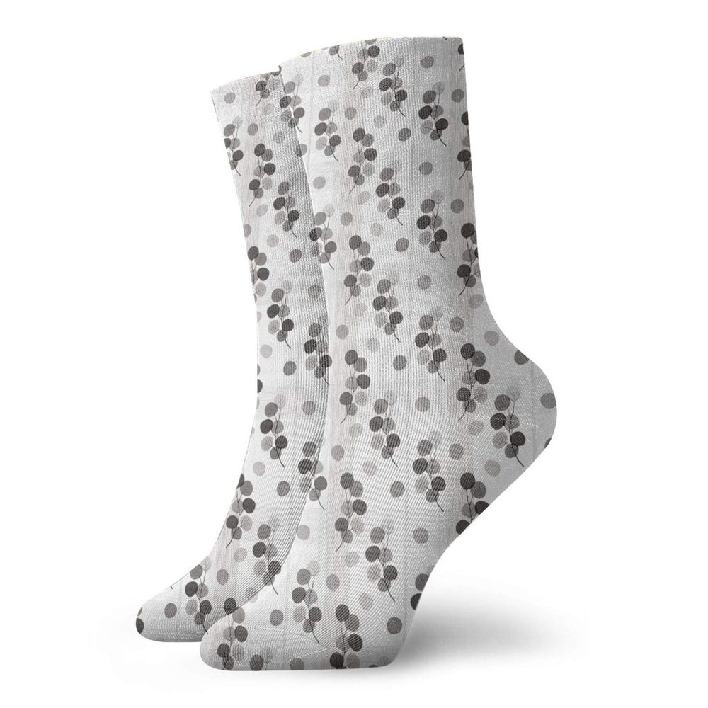 GULTMEE Funny Compression Socks Women and Men,Fall Tree Branches Monochrome Image Striped Background Autumn Foliage,Best for Circulation,Running,Athletic,Nurse,Travel, -12 inch