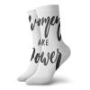 GULTMEE Funny Compression Socks Women and Men,Women Are Power Funky Text On Plain Background Creative Illustration,Best for Circulation,Running,Athletic,Nurse,Travel, -12 inch view 1