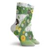 GULTMEE Fashion Compression Socks,Fresh Summer Garden Flower Bed And Cute Butterflies Colorful Wings Leaves,Performance Polyester Cushioned Athletic Crew Socks for Running,Athletic, -12 inch view 2