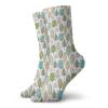 Funky Colorful Cushion Sport Socks,Doodle Style Mother Earth Background With Various Leaf Dandelions Tribal Boho Design,Athletic Cushioned Running Performance Crew Socks For Men/Women, -12 inch view 1