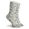 Funky Colorful Cushion Sport Socks,Doodle Style Mother Earth Background With Various Leaf Dandelions Tribal Boho Design,Athletic Cushioned Running Performance Crew Socks For Men/Women, -12 inch view 2