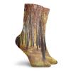 GULTMEE Funky Colorful Cushion Sport Socks,Jungle In Fall With Yellow Birches And Dry Herb Autumn Leaves Warm Weather Photo,Athletic Cushioned Running Performance Crew Socks For Men/Women, -12 inch view 2