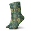 GULTMEE Funny Compression Socks Women and Men,Colorful Flower Arrangement Fantasy Hand Drawn Festive Dotted Detailed Modern Artsy,Best for Circulation,Running,Athletic,Nurse,Travel, -12 inch view 1