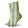GULTMEE Fashion Compression Socks,Mimosa Spring Flower Leaves On Striped Back March Blossoms Feminine Decor,Performance Polyester Cushioned Athletic Crew Socks for Running,Athletic, -12 inch view 1