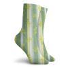 GULTMEE Fashion Compression Socks,Mimosa Spring Flower Leaves On Striped Back March Blossoms Feminine Decor,Performance Polyester Cushioned Athletic Crew Socks for Running,Athletic, -12 inch view 2