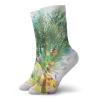 Funny Compression Socks Women and Men,Multiple Exposure Technique Of Spring Themed Details Of Falling Leaves And Tree,Best for Circulation,Running,Athletic,Nurse,Travel, -12 inch view 1