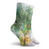 Funny Compression Socks Women and Men,Multiple Exposure Technique Of Spring Themed Details Of Falling Leaves And Tree,Best for Circulation,Running,Athletic,Nurse,Travel, -12 inch view 2