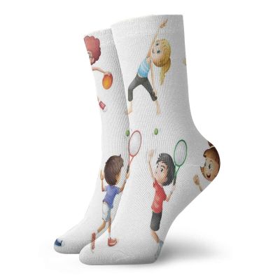 GULTMEE Funny Compression Socks Women and Men,Little Girl Stretching Basketball Players Work Out Tennis Yoga Ballerina Child,Best for Circulation,Running,Athletic,Nurse,Travel, -12 inch