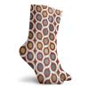 GULTMEE Funky Colorful Cushion Sport Socks,Dots Circles Entangled Lines Curvy Wavy Retro Style Mixed Grid Like Composition,Athletic Cushioned Running Performance Crew Socks For Men/Women, -12 inch view 2