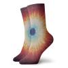 GULTMEE Funky Colorful Cushion Sport Socks,Galaxy With Stars And Black Hole Mysterious Celestial Magic Astral Universe View,Athletic Cushioned Running Performance Crew Socks For Men/Women, -12 inch view 1