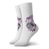 GULTMEE Funny Compression Socks Women and Men,Fantasy Look With Abstract Floral Makeup Design Dots Violet Summer Blossoms,Best for Circulation,Running,Athletic,Nurse,Travel, -12 inch view 1