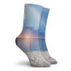GULTMEE Funny Compression Socks Women and Men,Balcony View Landscape Of Ocean Sea As Sunset Or Dawn Photo,Best for Circulation,Running,Athletic,Nurse,Travel, -12 inch view 2