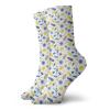 GULTMEE Funky Colorful Cushion Sport Socks,Tropical Jungle Pattern With Exotic Toucans And Leaves On Plain Background,Athletic Cushioned Running Performance Crew Socks For Men/Women, -12 inch view 1