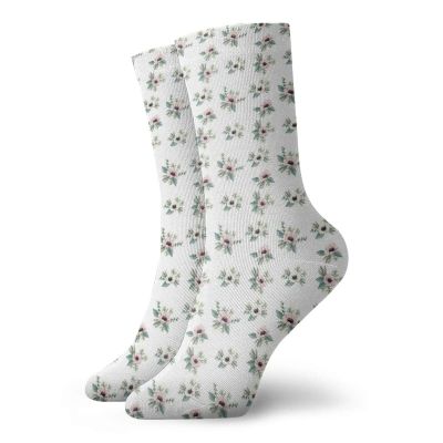GULTMEE Funny Compression Socks Women and Men,Artsy Paintings Of Anemone Flowers With Leaves,Best for Circulation,Running,Athletic,Nurse,Travel, -12 inch