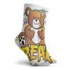 GULTMEE Funny Compression Socks Women and Men,Cute Brown Bear Kids Toy Typography On Colorful Stripes Houses Clouds Moons Stars,Best for Circulation,Running,Athletic,Nurse,Travel, -12 inch view 2