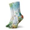 GULTMEE Fashion Compression Socks,Ferns Petals Flourishing Nature Fantasy Complex Mixed Digital Watercolors Image,Performance Polyester Cushioned Athletic Crew Socks for Running,Athletic, -12 inch view 1