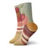 GULTMEE Funny Compression Socks Women and Men,Slice Of Orange Cherry And Strawberry Cake Toppers Patisserie Design Grunge Look,Best for Circulation,Running,Athletic,Nurse,Travel, -12 inch view 1
