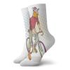 GULTMEE Funny Compression Socks Women and Men,Hipster Goat On Bicycle Fashion Model Horns Hooves Teenager Boy Colorful Artwork,Best for Circulation,Running,Athletic,Nurse,Travel, -12 inch view 1