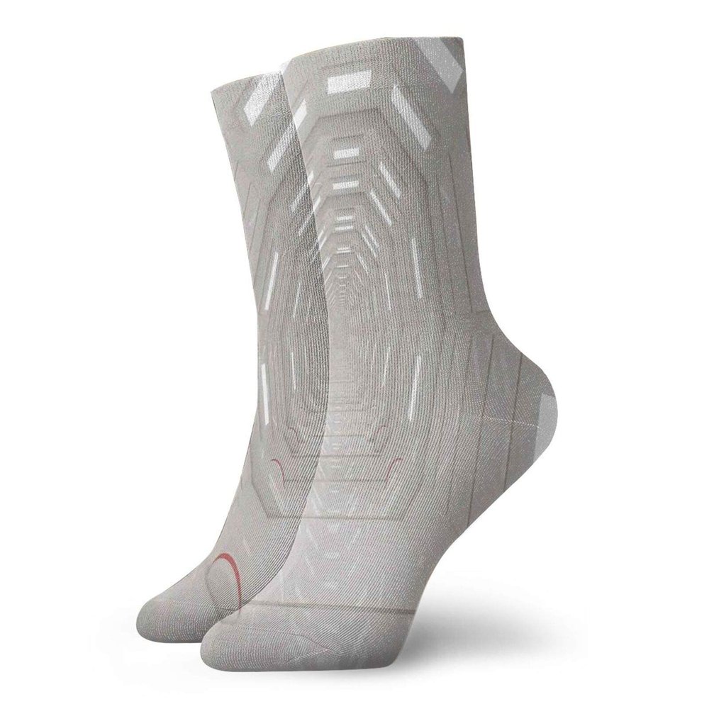 GULTMEE Funny Compression Socks Women and Men,Galactic Travel Atmospheric Plasma Cosmonaut Transportation Interior Design,Best for Circulation,Running,Athletic,Nurse,Travel, -12 inch