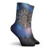 GULTMEE Fashion Compression Socks,Hexagon Form With The Eye Icon In The Centre On Starry Night Mystic Image,Performance Polyester Cushioned Athletic Crew Socks for Running,Athletic, -12 inch view 2