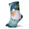 GULTMEE Funny Compression Socks Women and Men,Night Sky Illustration With Sheep Sleeping On The Moon Star Filled Background,Best for Circulation,Running,Athletic,Nurse,Travel, -12 inch view 1