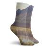 GULTMEE Funny Compression Socks Women and Men,Mountain And River In Alaska American Countryside Idyllic Rustic Photo,Best for Circulation,Running,Athletic,Nurse,Travel, -12 inch view 2