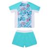 Moily Little/Big Girls Floral Rash Guard Tankini Sets Swim Shirt Top with Shorts Sun Protection Swimsuit Turquoise 10-12 view 2