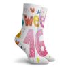 Funny Compression Socks Women and Men,Cute Sweet Sixteen Hearts Stars Flowers Unique Girls Joy Design,Best for Circulation,Running,Athletic,Nurse,Travel, -12 inch view 2
