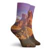 GULTMEE Funny Compression Socks Women and Men,Picturesque Grand Canyon Cliffs Cathedral Rock In Formations Valley With Violet Sky,Best for Circulation,Running,Athletic,Nurse,Travel, -12 inch view 2
