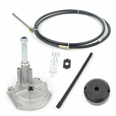 Futchoy 12' Boat Rotary Steering System, Marine Steering Cable 3/4" Tapered Shaft USA, Outboard Steering Kit Marine Safe-T W/12 Steering Cable for Boats Steering System