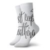 GULTMEE Funny Compression Socks Women and Men,Just Keep Breathing Phrase Hand Writing With Sun And Clouds Doodle,Best for Circulation,Running,Athletic,Nurse,Travel, -12 inch view 1