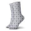 GULTMEE Funny Compression Socks Women and Men,Flower Pattern On Skulls Geometric Floral Damask Background,Best for Circulation,Running,Athletic,Nurse,Travel, -12 inch view 1