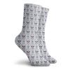 GULTMEE Funny Compression Socks Women and Men,Flower Pattern On Skulls Geometric Floral Damask Background,Best for Circulation,Running,Athletic,Nurse,Travel, -12 inch view 2