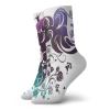 GULTMEE Funny Compression Socks Women and Men,Abstract Portrait Of An Attractive Girl Wearing A Crown And Floral Ornamentations,Best for Circulation,Running,Athletic,Nurse,Travel, -12 inch view 1