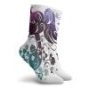 GULTMEE Funny Compression Socks Women and Men,Abstract Portrait Of An Attractive Girl Wearing A Crown And Floral Ornamentations,Best for Circulation,Running,Athletic,Nurse,Travel, -12 inch view 2
