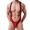 Familyhouse Mens Sexy Suspender Wrestling Singlet High Cut Leotard One Piece Jockstrap Jumpsuit Bodysuit Underwear (Red,L) view 1
