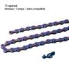 GORIX Bike Chain 7s/8s/9s/10s/11s Speed 116 Link Silver Bicycle Road MTB(Global Edition) (Oil Slick, 11 speed) view 2
