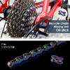 GORIX Bike Chain 7s/8s/9s/10s/11s Speed 116 Link Silver Bicycle Road MTB(Global Edition) (Oil Slick, 11 speed) view 3