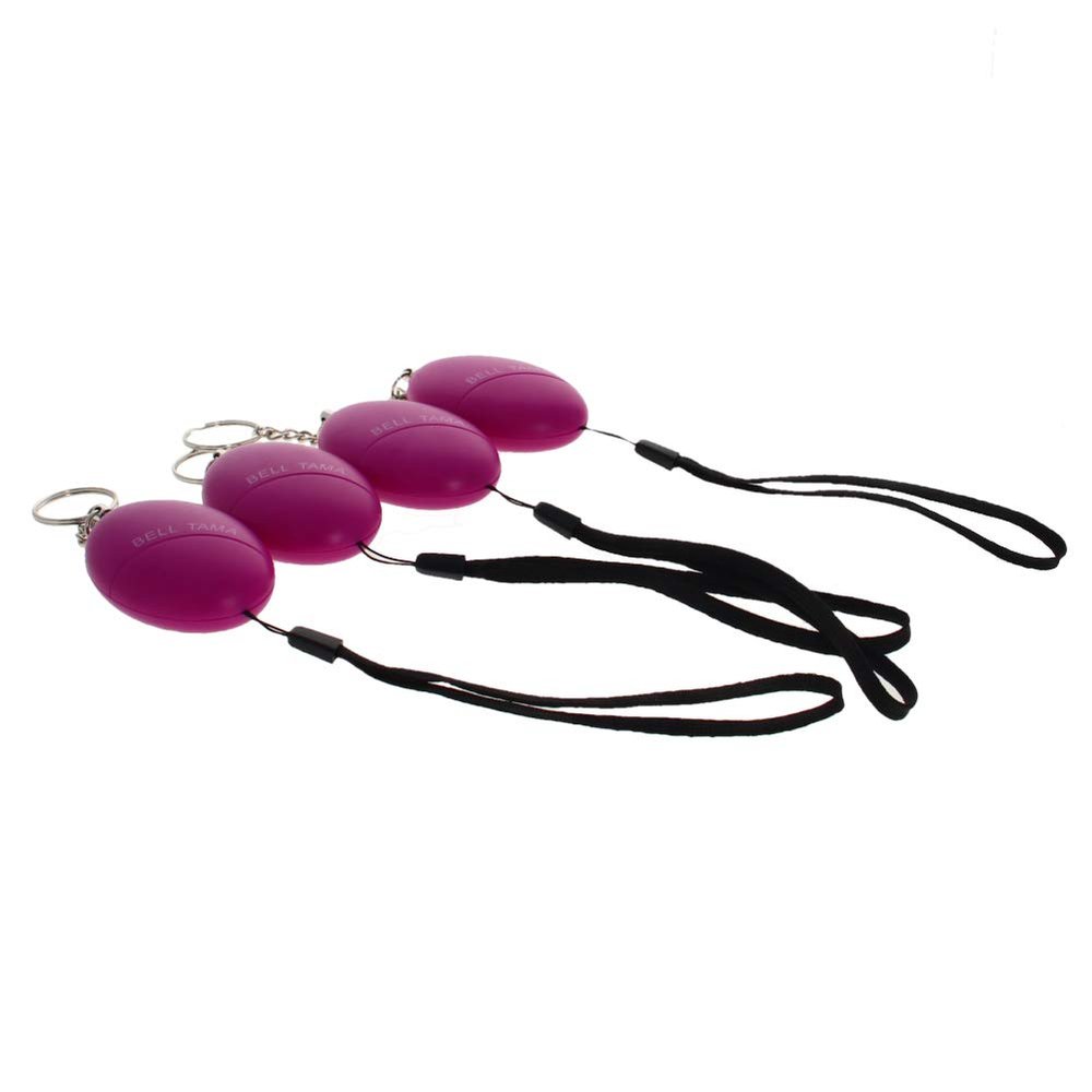 Bettomshin Safe Sound Personal Alarm, 4Pcs 120DB Personal Security Alarm Keychain, Emergency Self-Defense Security Alarm for Women Men Children Elderly, Purple
