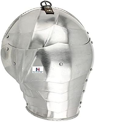Nautical-Mart Medieval German Gothic Armor Pauldron Set Silver (16 Gauge)