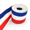 1.5'' Blue Red White Strapped Webbing Polyester Webbing Belt Bag Purse Strap Dog Collar Webbing Key Fob Hardware DIY Making by The Yards (1 Yard) view 4