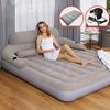 LANGWEI Camping Air Mattress, 9" Raised Inflatable Air Sofa Bed Portable Comfort Airbed with Removable Backrest and Pump for Home/Camping/Travel/Housewarming Gifts,King view 1