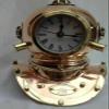 Copper Brass Designer Diving Divers~ Helmet Clock W/ Wooden Base Gift. view 1