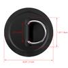 TOBWOLF 6 Pack 4.33" / 11cm Stainless Steel D-Ring Patch for Inflatable Boat Kayak Dinghy SUP, Circular D-Ring PVC Patch Stand-Up Paddleboard Canoe Rafting Accessories, NO Glue Included - Black view 2